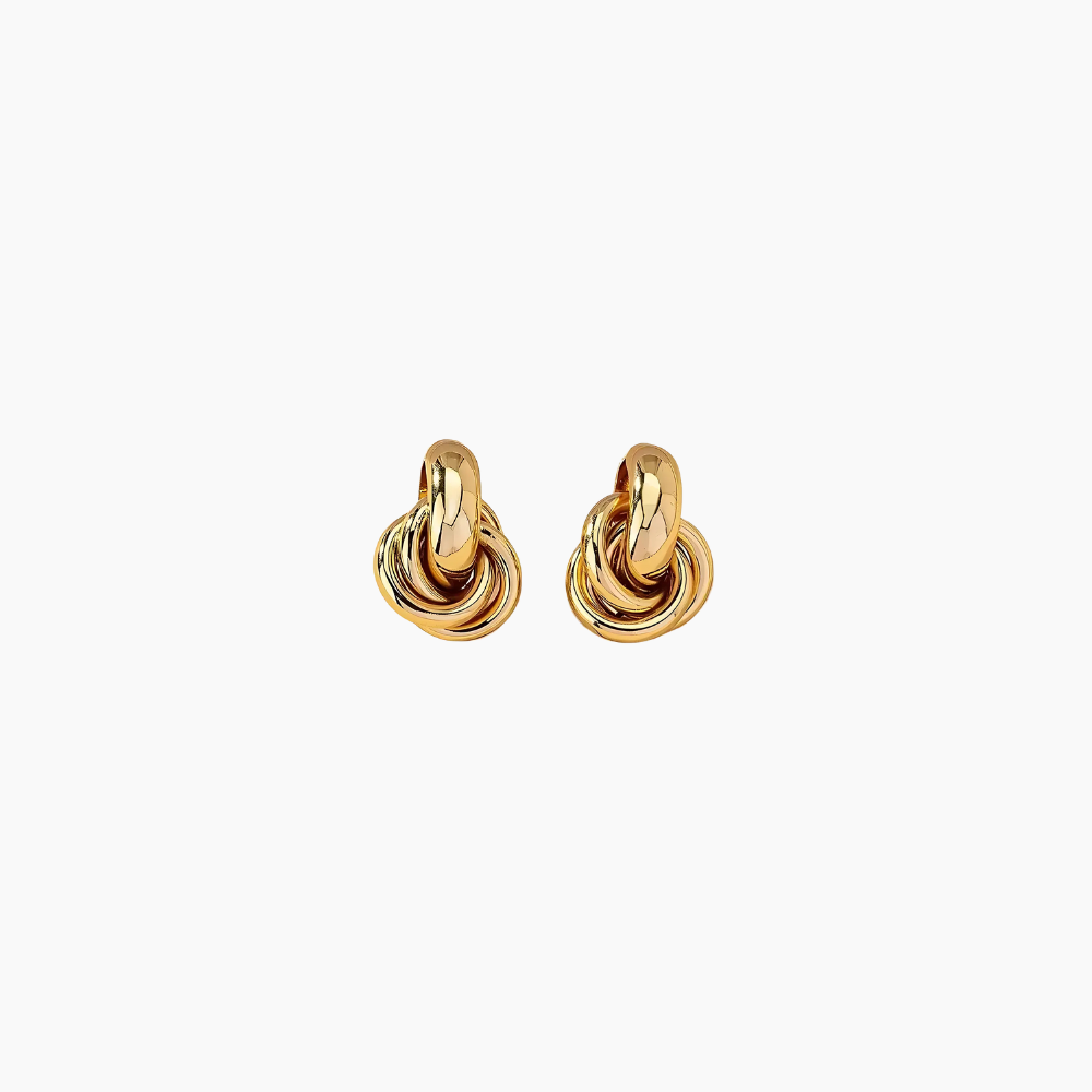 AURELIA Guldpläterade Knutörhängen